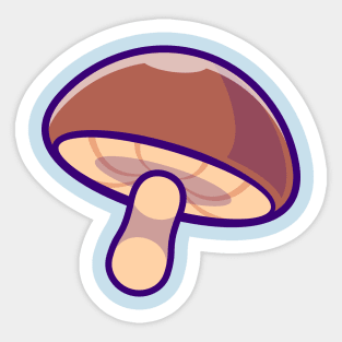 Mushroom Vegetable Cartoon Sticker